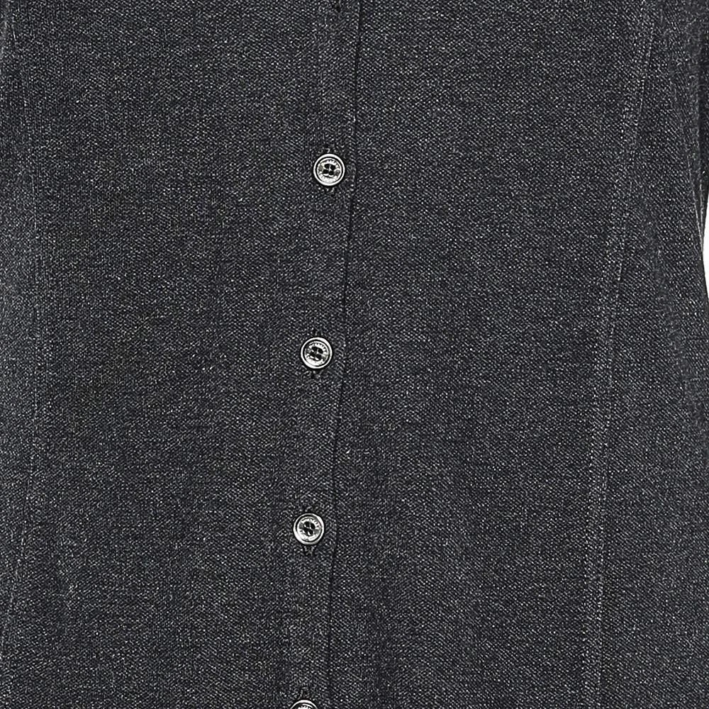 商品[二手商品] Burberry|Burberry Grey Cotton Knit Long Sleeve Button Front Top M,价格¥1418,第4张图片详细描述