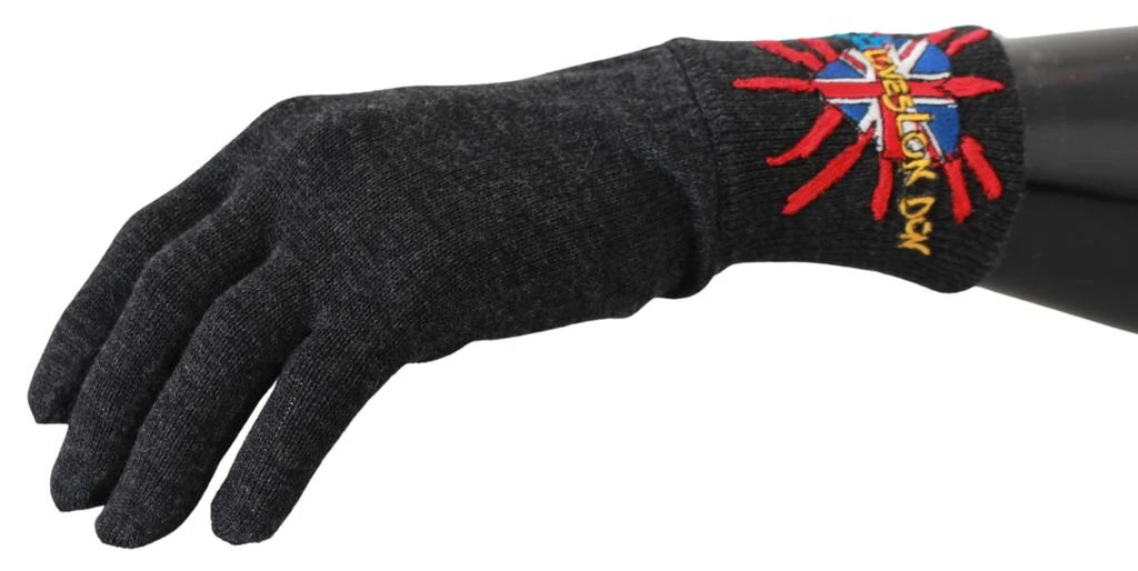 商品Dolce & Gabbana|Dolce & Gabbana Gray Virgin Wool Unisex Gloves,价格¥1467,第2张图片详细描述
