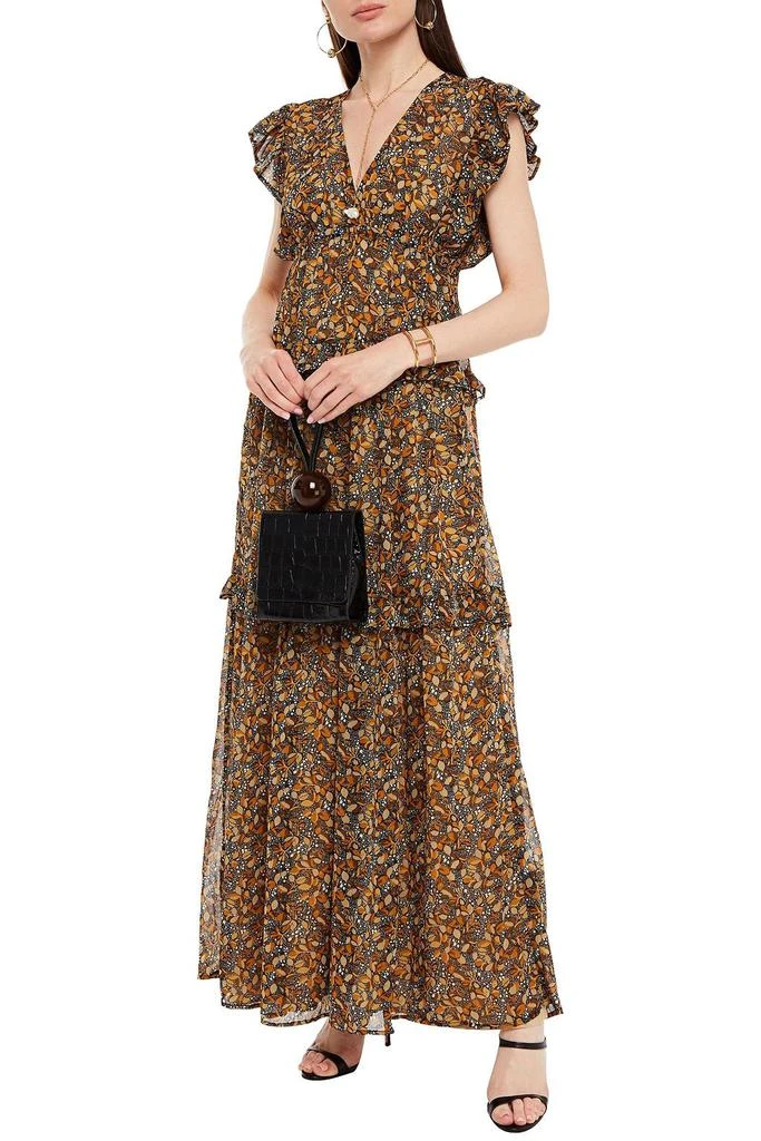 商品ba&sh|Samanta ruffled printed georgette maxi dress,价格¥1185,第2张图片详细描述