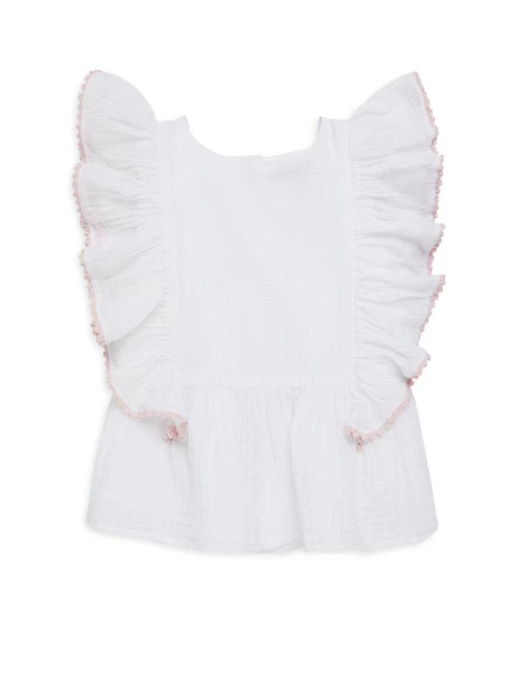 商品Ralph Lauren|Toddler's, Little Girl's & Girl's Ruffle Top,价格¥115,第1张图片