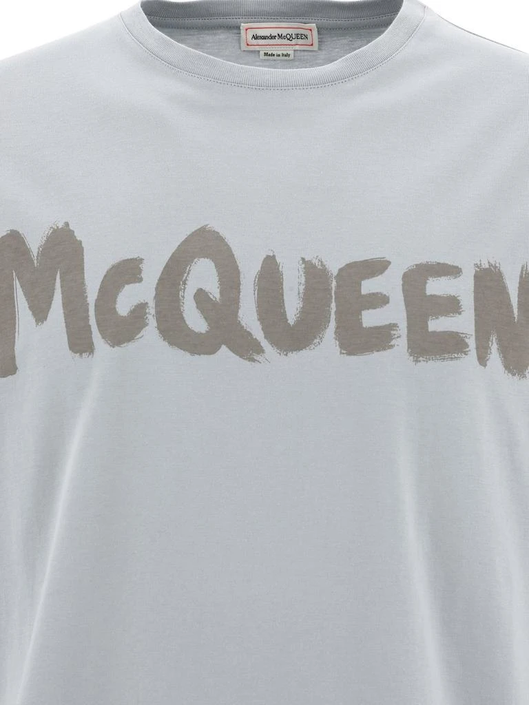 商品Alexander McQueen|Alexander McQueen Logo Printed Crewneck T-Shirt,价格¥2073,第3张图片详细描述