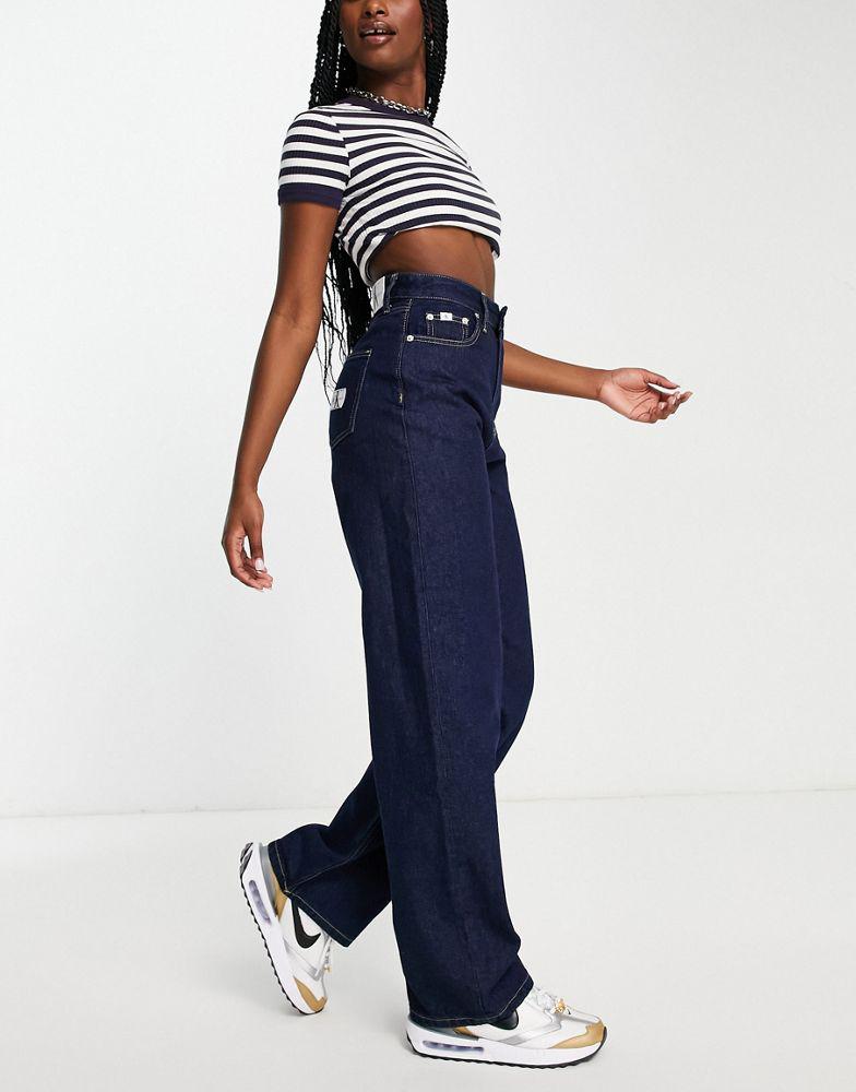 Calvin Klein Jeans high rise relaxed jeans in indigo wash商品第4张图片规格展示
