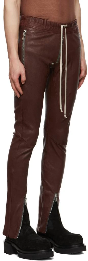 商品Rick Owens|Burgundy Gary Leather Pants,价格¥11536,第2张图片详细描述