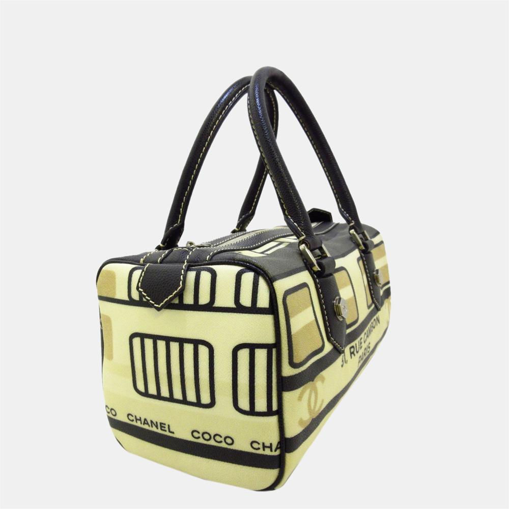 商品[二手商品] Chanel|Chanel Yellow Le Train Boston Bag,价格¥7413,第4张图片详细描述