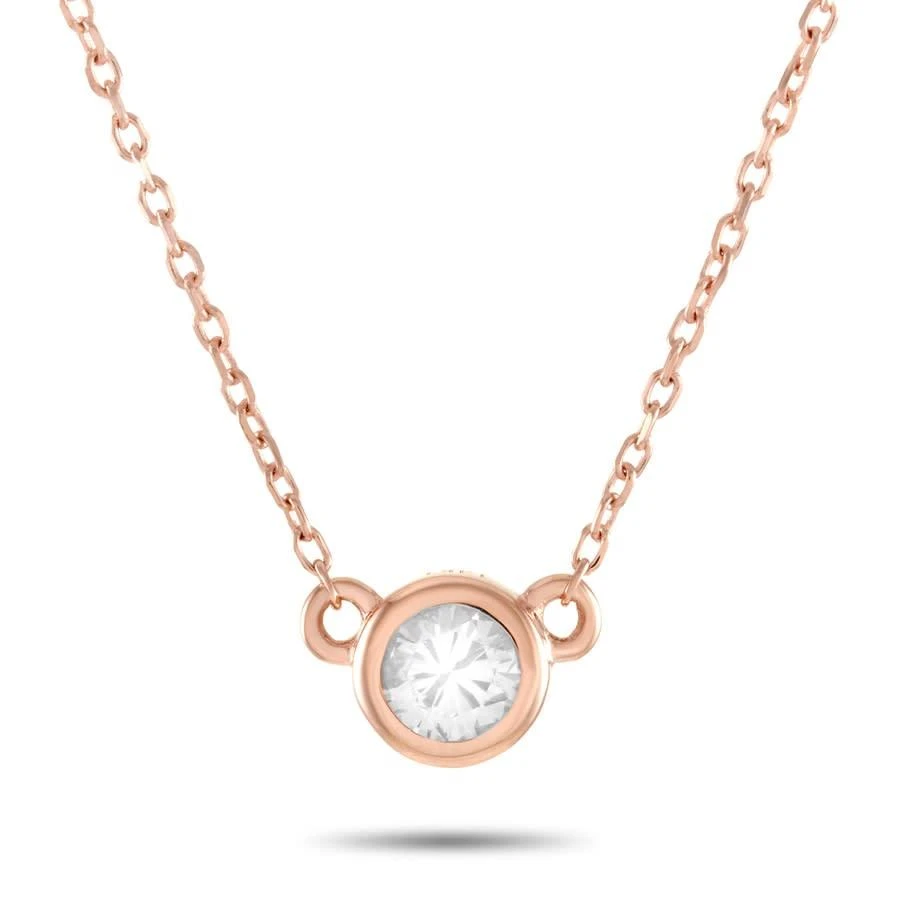 商品LB Exclusive|14K Rose Gold 0.16 ct Diamond Pendant Necklace,价格¥2711,第1张图片