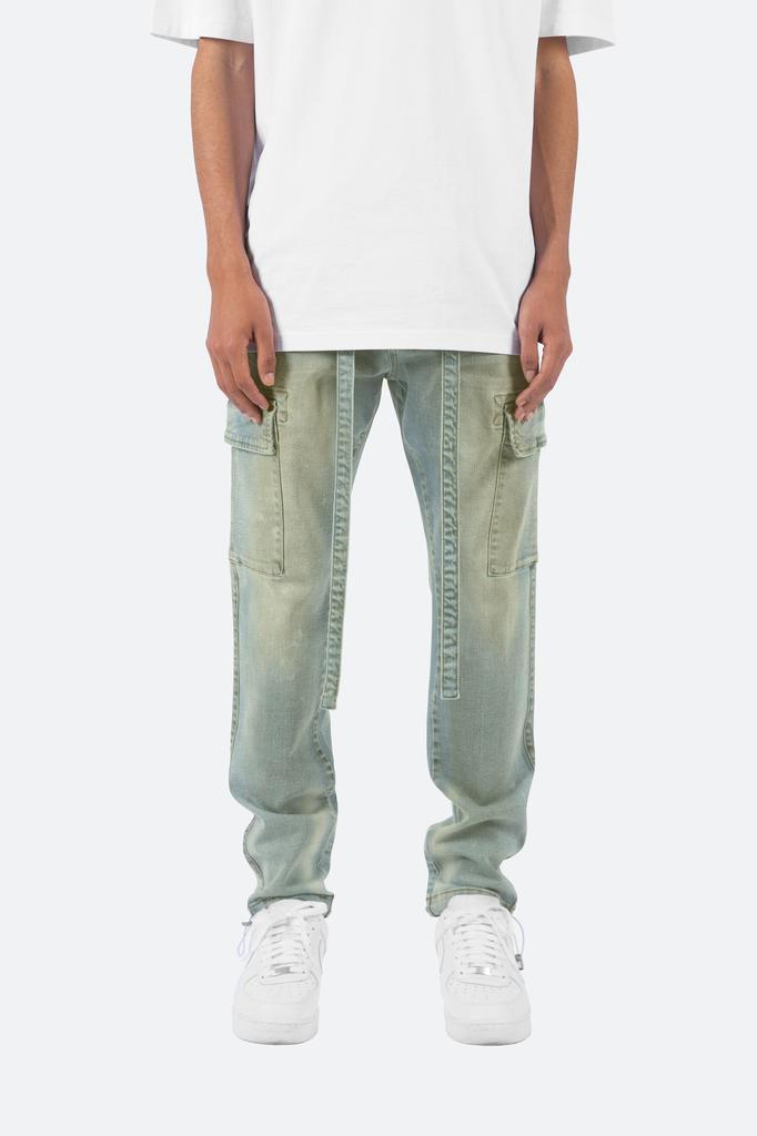 商品MNML|Denim Cargo Pants - Blue牛仔裤,价格¥255,第1张图片