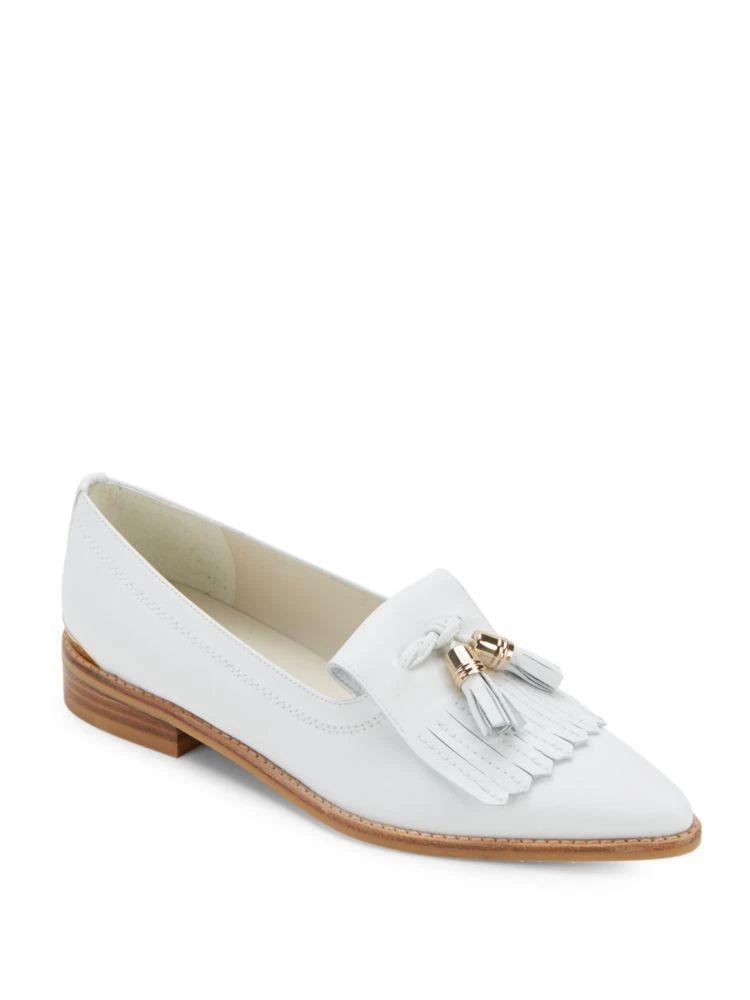 商品Stuart Weitzman|Verve Leather Tassle Loafers,价格¥786,第1张图片