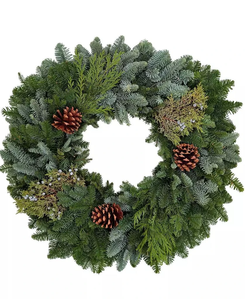 商品International Christmas Innovation|Traditional Noble Fir Fresh Wreath, 28'',价格¥426,第1张图片