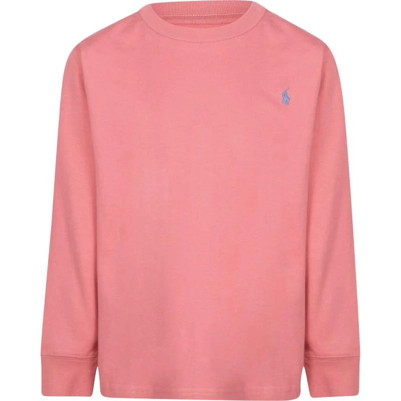 商品Ralph Lauren|Logo embroidery long sleeved t shirt in pink,价格¥379,第1张图片