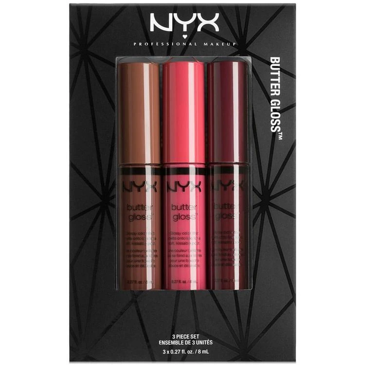 商品NYX Professional Makeup|奶油光感唇釉3支装 - 吃土,玫瑰,酒红色,价格¥38,第1张图片