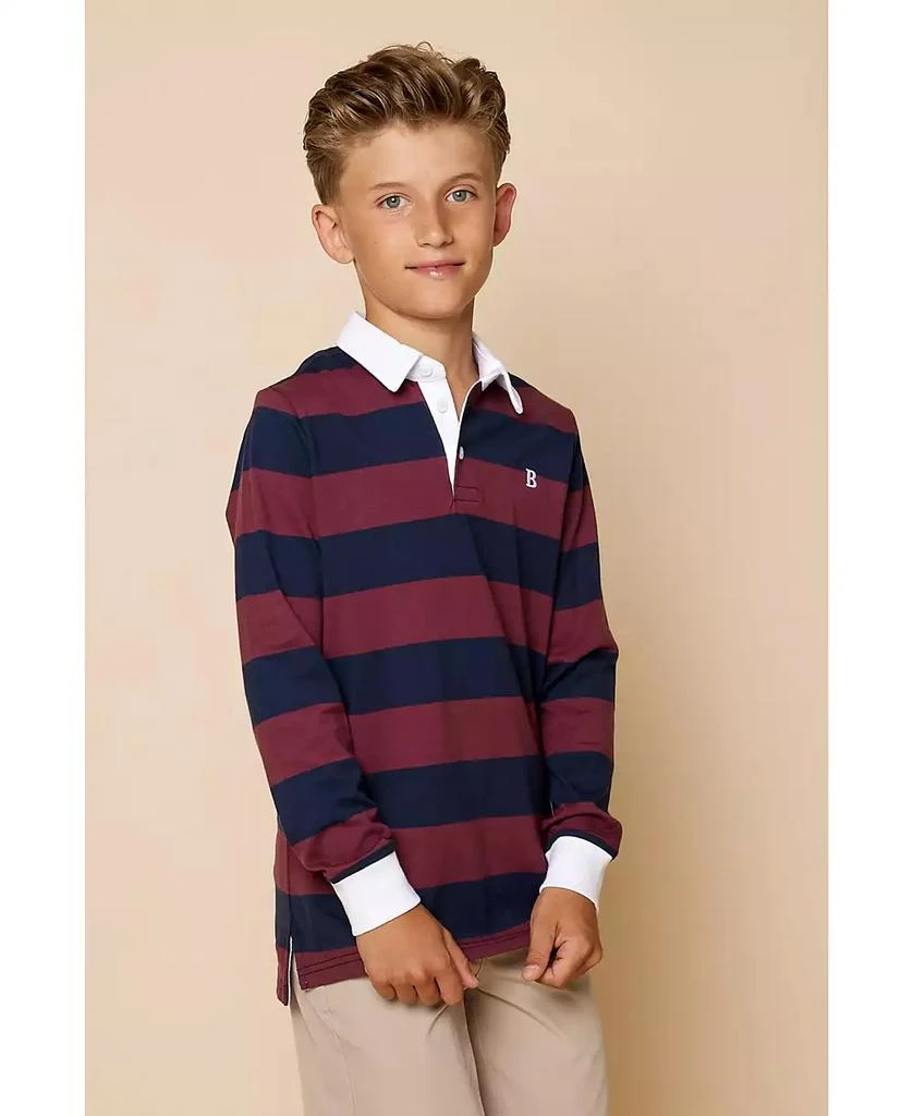 商品Brooks Brothers|Big Boys Long Sleeve Rugby Polo Shirt,价格¥144,第1张图片