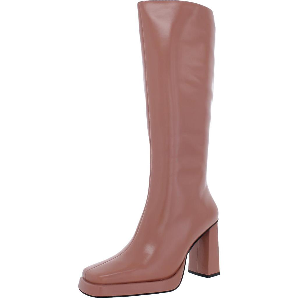Jeffrey Campbell Womens Maximal Leather Zip up Knee-High Boots商品第1张图片规格展示