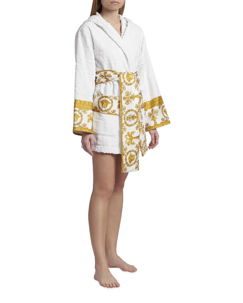 商品Versace|I Heart Baroque Hooded Short Bathrobe,价格¥4113,第4张图片详细描述