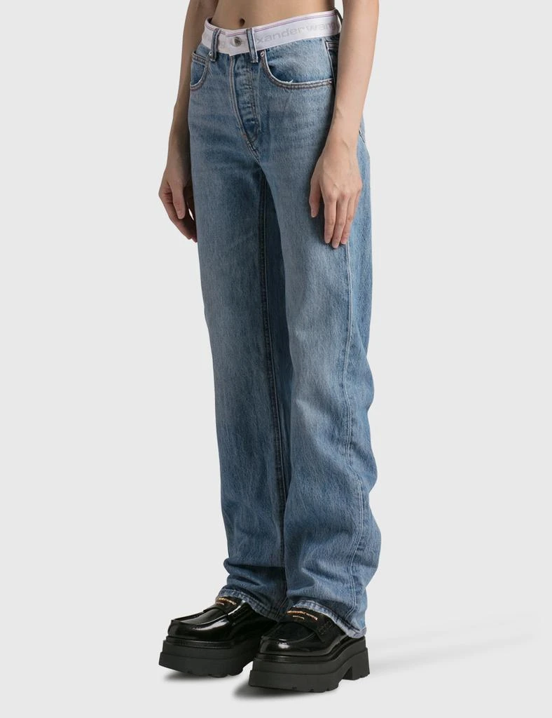 商品Alexander Wang|Logo Mid Rise Straight Leg Pants,价格¥2521,第2张图片详细描述