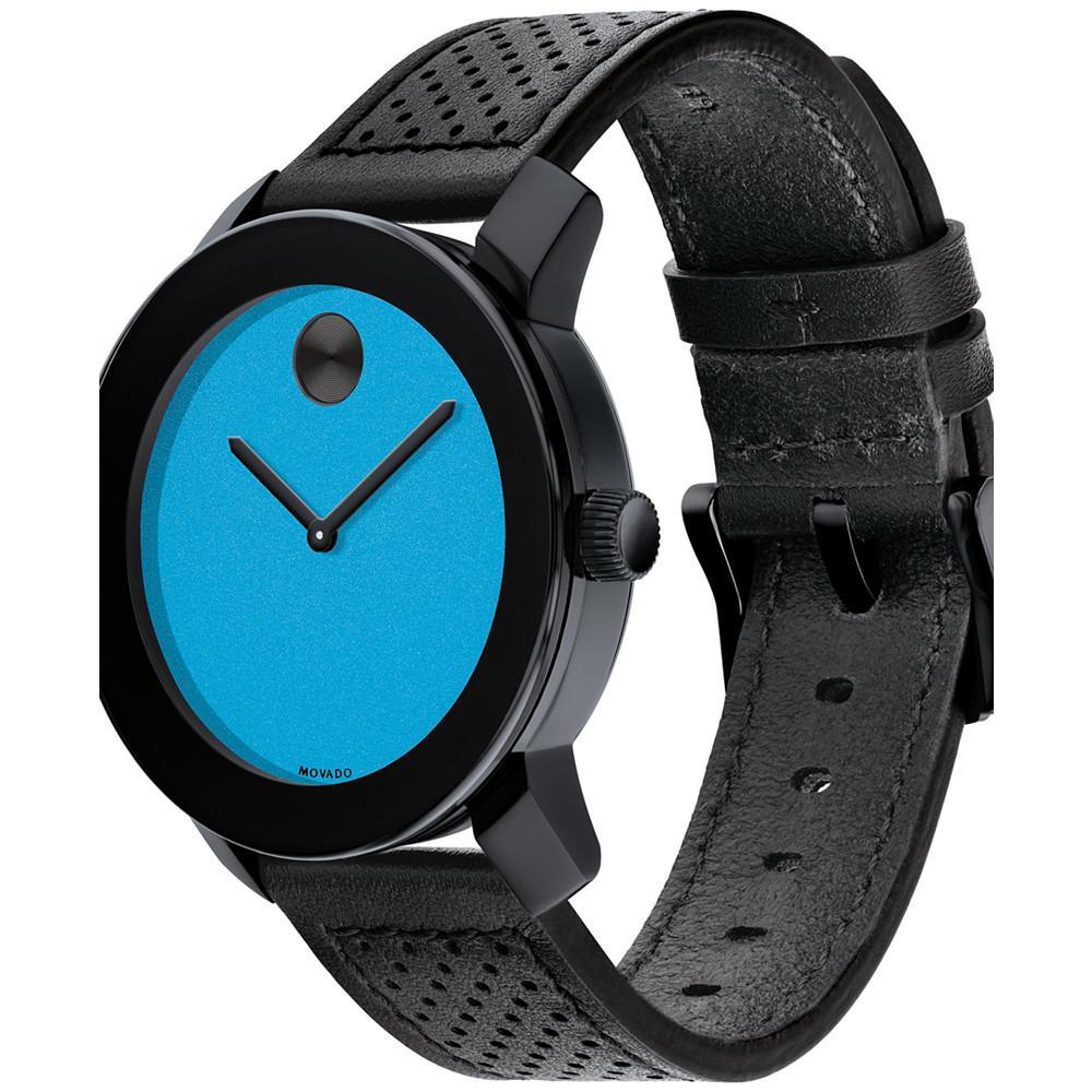 商品Movado|Bold Men's Swiss TR90 Black Leather Strap Watch 42mm,价格¥2592,第4张图片详细描述