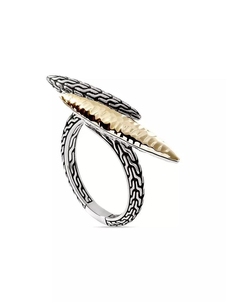商品John Hardy|Classic Chain Sterling Silver &amp; 18K Yellow Gold Ring,价格¥5208,第2张图片详细描述