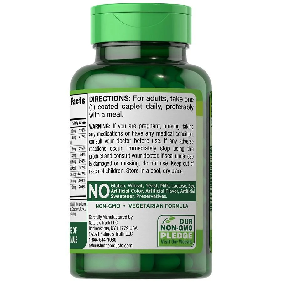 商品Nature's Truth|High Potency Complete B-Complex plus Vitamin C,价格¥34,第2张图片详细描述
