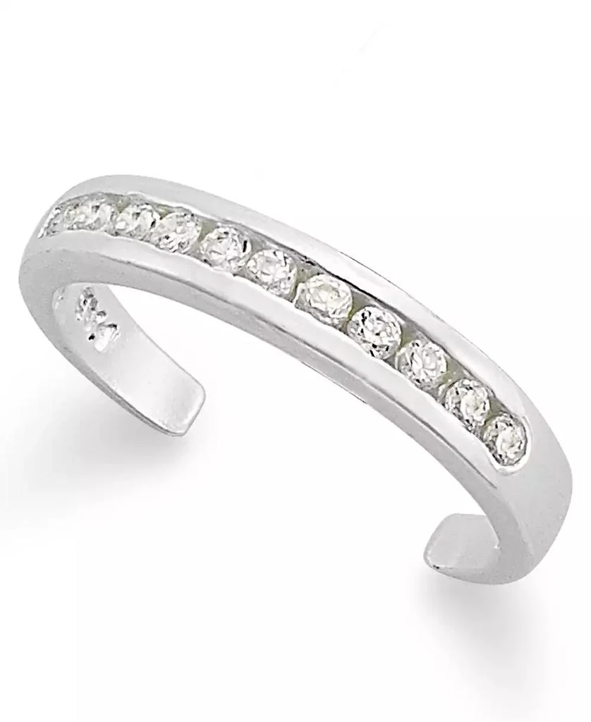 商品Giani Bernini|B. Brilliant Sterling Silver Toe Ring, Cubic Zirconia Channel-Set Toe Ring (1/5 ct. t.w.),价格¥335,第1张图片