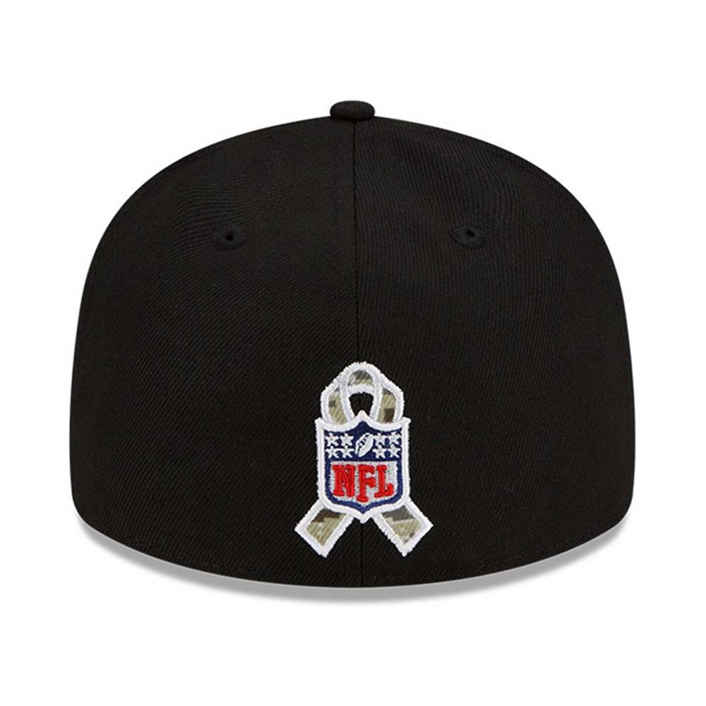 商品New Era|Men's Black-Camouflage Green Bay Packers 2021 Salute To Service Low Profile 59FIFTY Fitted Hat,价格¥312,第5张图片详细描述
