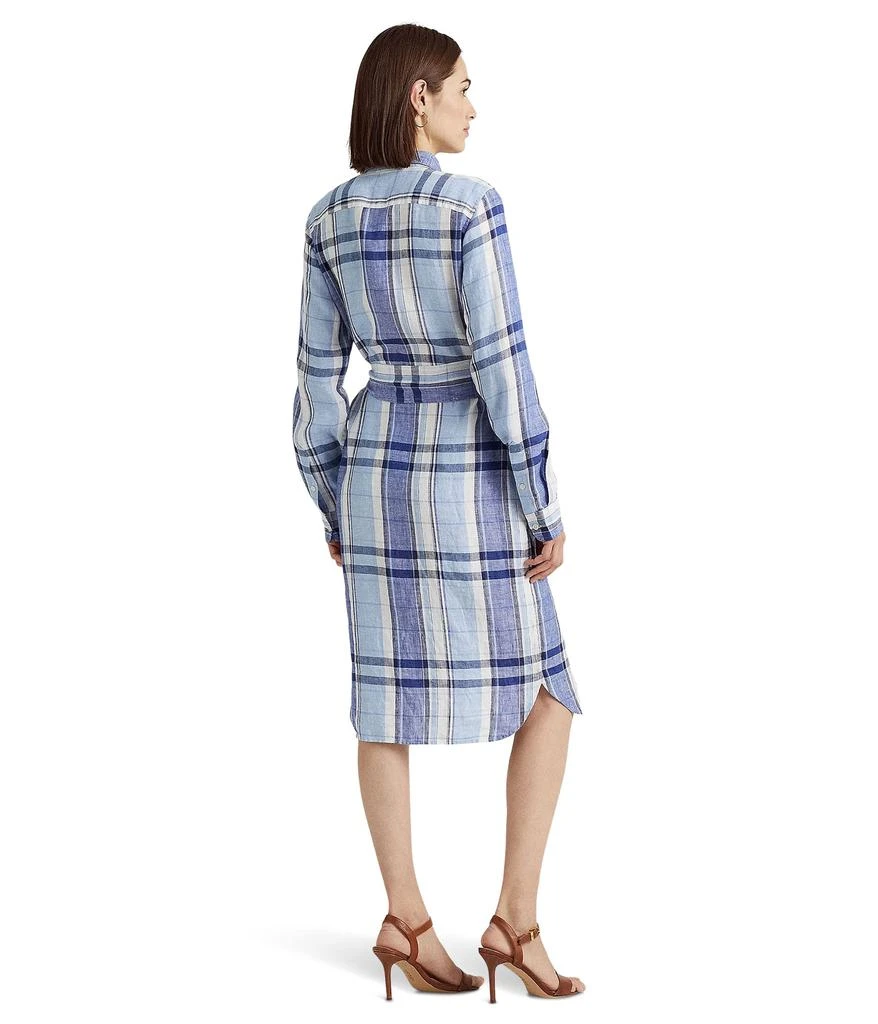 商品Ralph Lauren|Petite Floral & Plaid Linen Shirtdress,价格¥1367,第2张图片详细描述