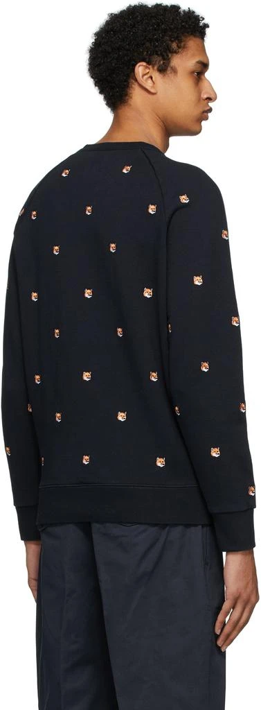 商品Maison Kitsune|Navy All Over Fox Head Patch Sweatshirt,价格¥1328,第3张图片详细描述