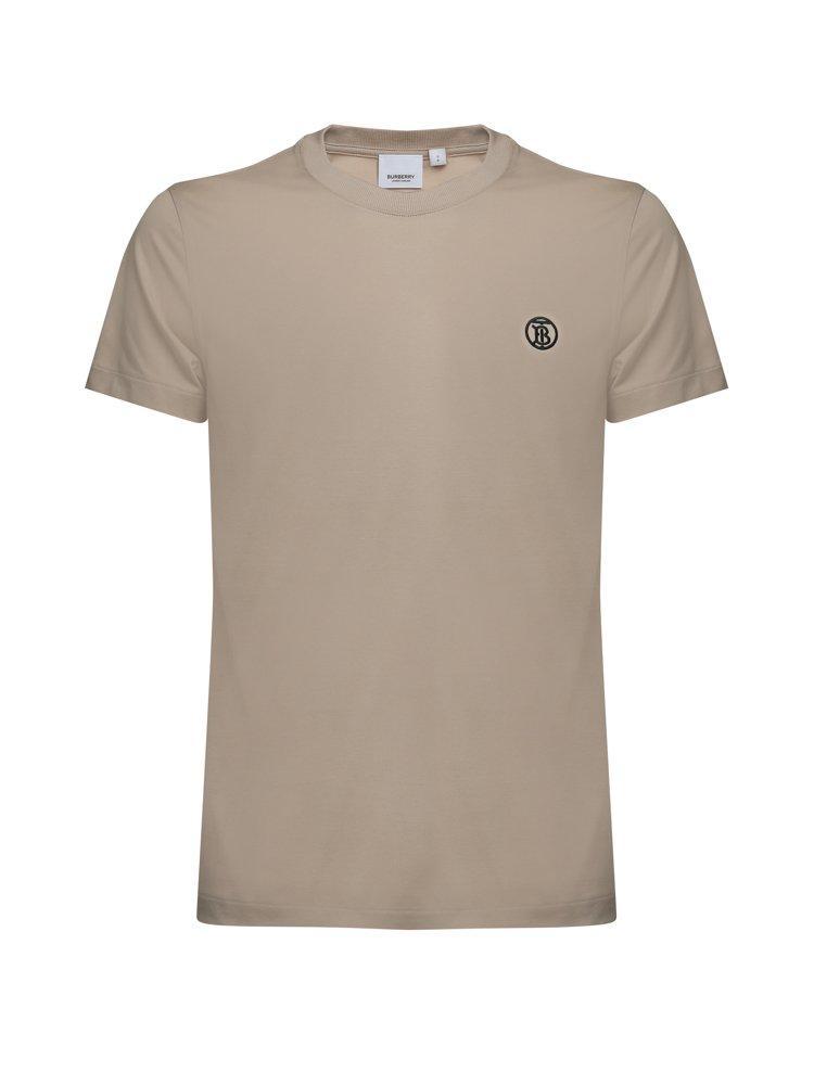 商品Burberry|Burberry Logo-Embroidered Crewneck T-Shirt,价格¥2091-¥2583,第1张图片