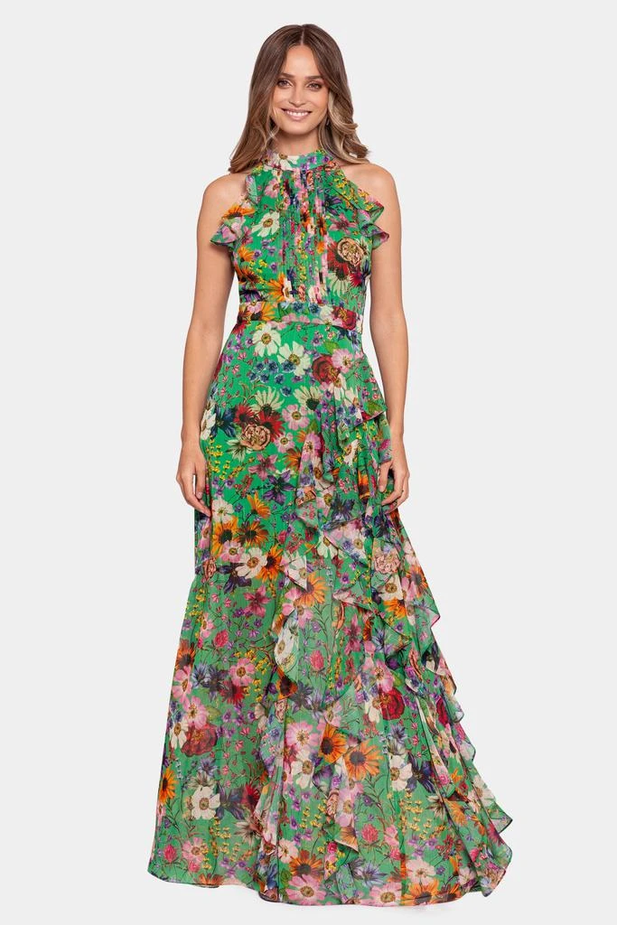 商品Betsy & Adam|Chiffon Print Flutter Halter Dress,价格¥1891,第1张图片