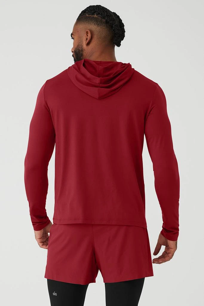 商品Alo|Conquer Reform Long Sleeve With Hood - Victory Red,价格¥775,第2张图片详细描述