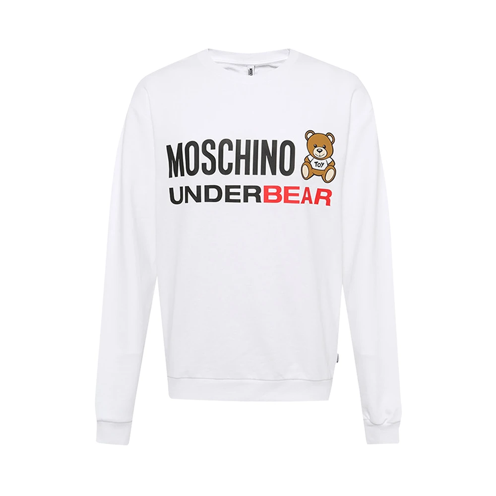 商品Moschino|Moschino 女士白色小熊图案棉质卫衣 ZA1709-9026-0001,价格¥493,第1张图片