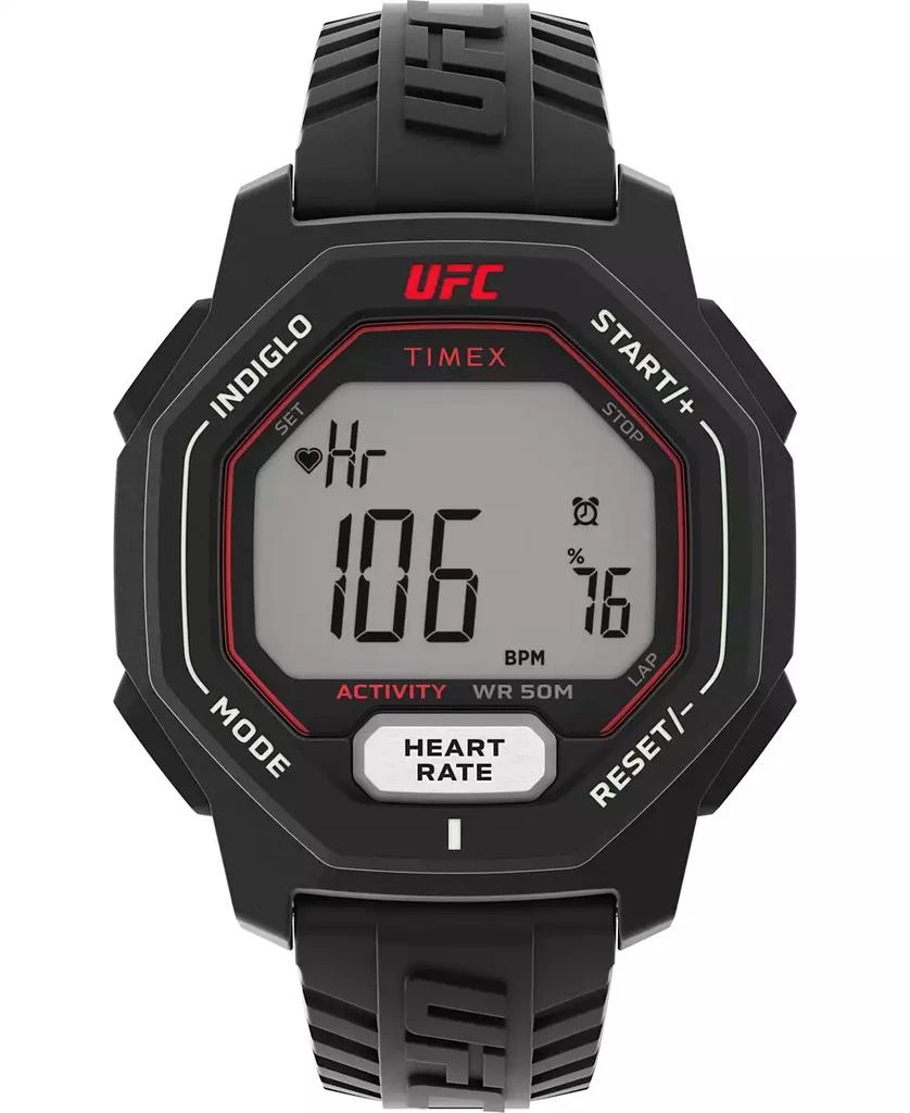 商品Timex|UFC Men's Spark Digital Black Polyurethane Watch, 46mm,价格¥598,第1张图片