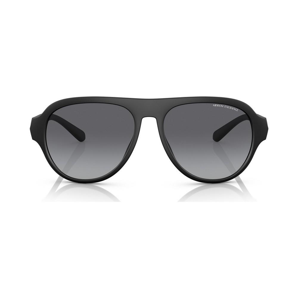 商品Armani Exchange|Men's Polarized Sunglasses, AX4126SU58-YP,价格¥752,第4张图片详细描述