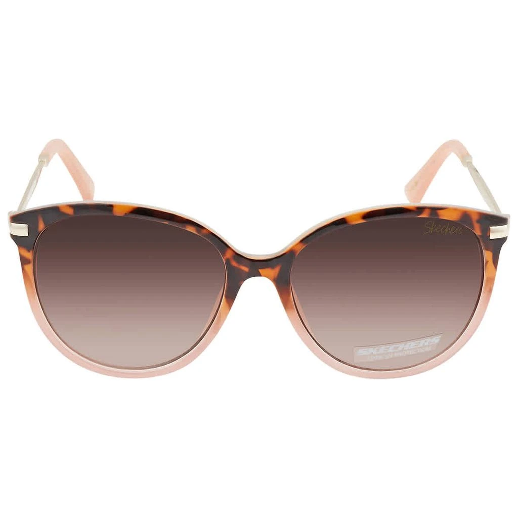 商品SKECHERS|Skechers Gradient Brown Round Ladies Sunglasses SE6032 55F 57,价格¥112,第2张图片详细描述