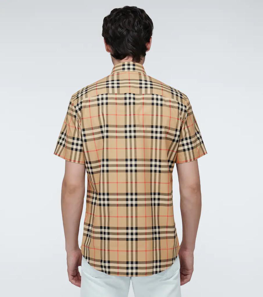 商品Burberry|Caxton格纹短袖衬衫,价格¥4216,第6张图片详细描述