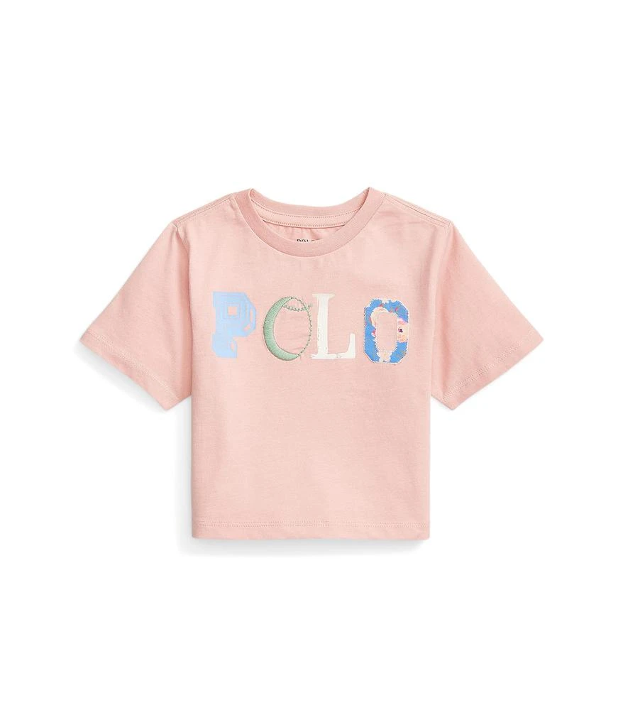 商品Ralph Lauren|Logo Cotton Jersey Boxy Tee (Little Kids),价格¥90,第1张图片