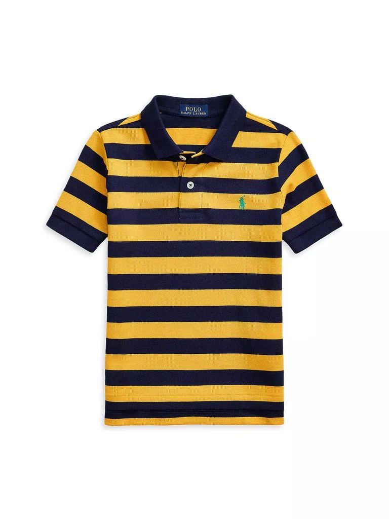 商品Ralph Lauren|Little Boy's &amp; Boy's Striped Mesh Polo Shirt,价格¥248,第1张图片