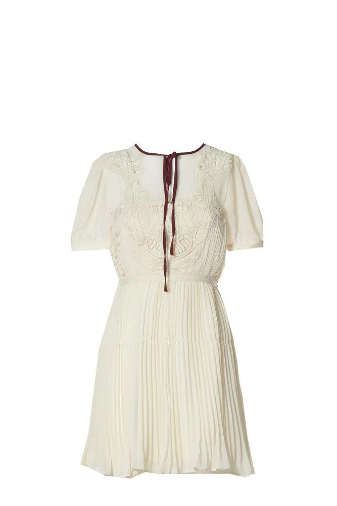 商品Self Portrait|Self-Portrait Macramé Detail Mini Dress,价格¥2491,第1张图片