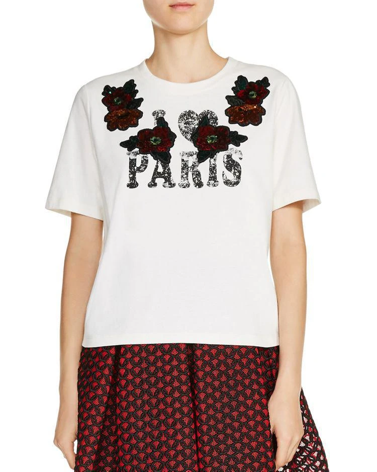 商品Maje|Toulouse "I (Heart) Paris" Tee,价格¥574,第1张图片