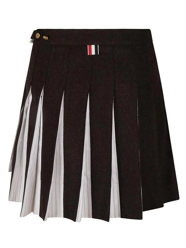 商品Thom Browne|Thom Browne Thigh Length Dropped Back Pleated Skirt,价格¥4616,第2张图片详细描述