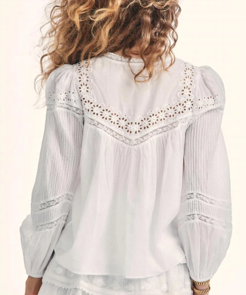 商品LOVESHACKFANCY|Badyn Blouse In White,价格¥1568,第3张图片详细描述