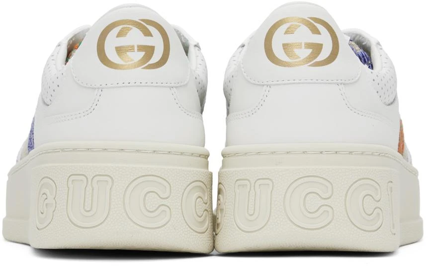 商品Gucci|White & Beige GG Sneakers,价格¥6780,第2张图片详细描述