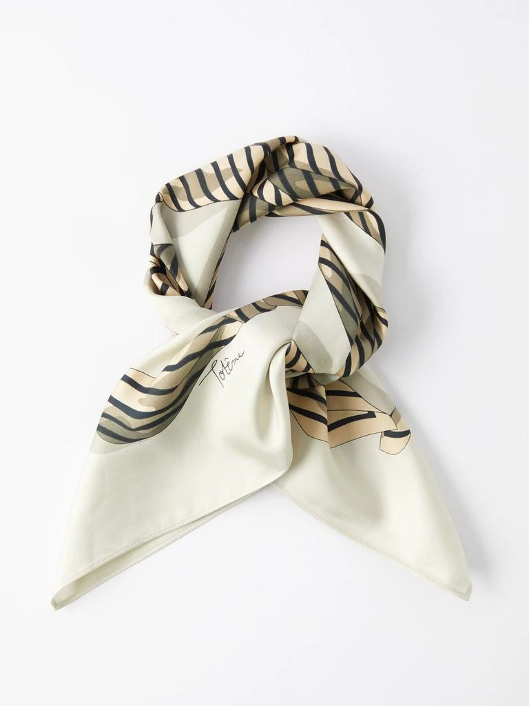 商品Totême|Knotted-print silk-twill scarf,价格¥1574,第1张图片