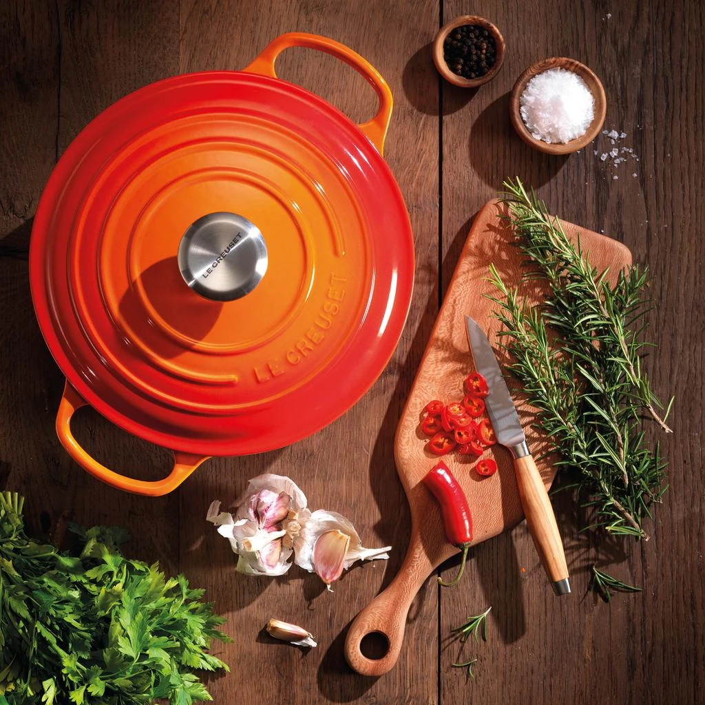 商品Le Creuset|Signature Cast Iron Round Casserole - 28cm - Bamboo Green,价格¥2879,第4张图片详细描述