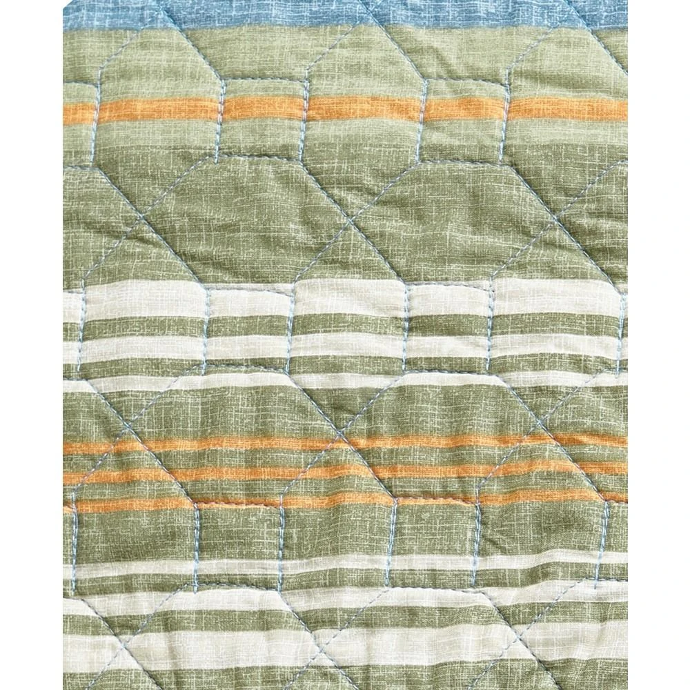 Yakima Valley Stripe Persimmon Reversible 2-Piece Twin Quilt Set 商品