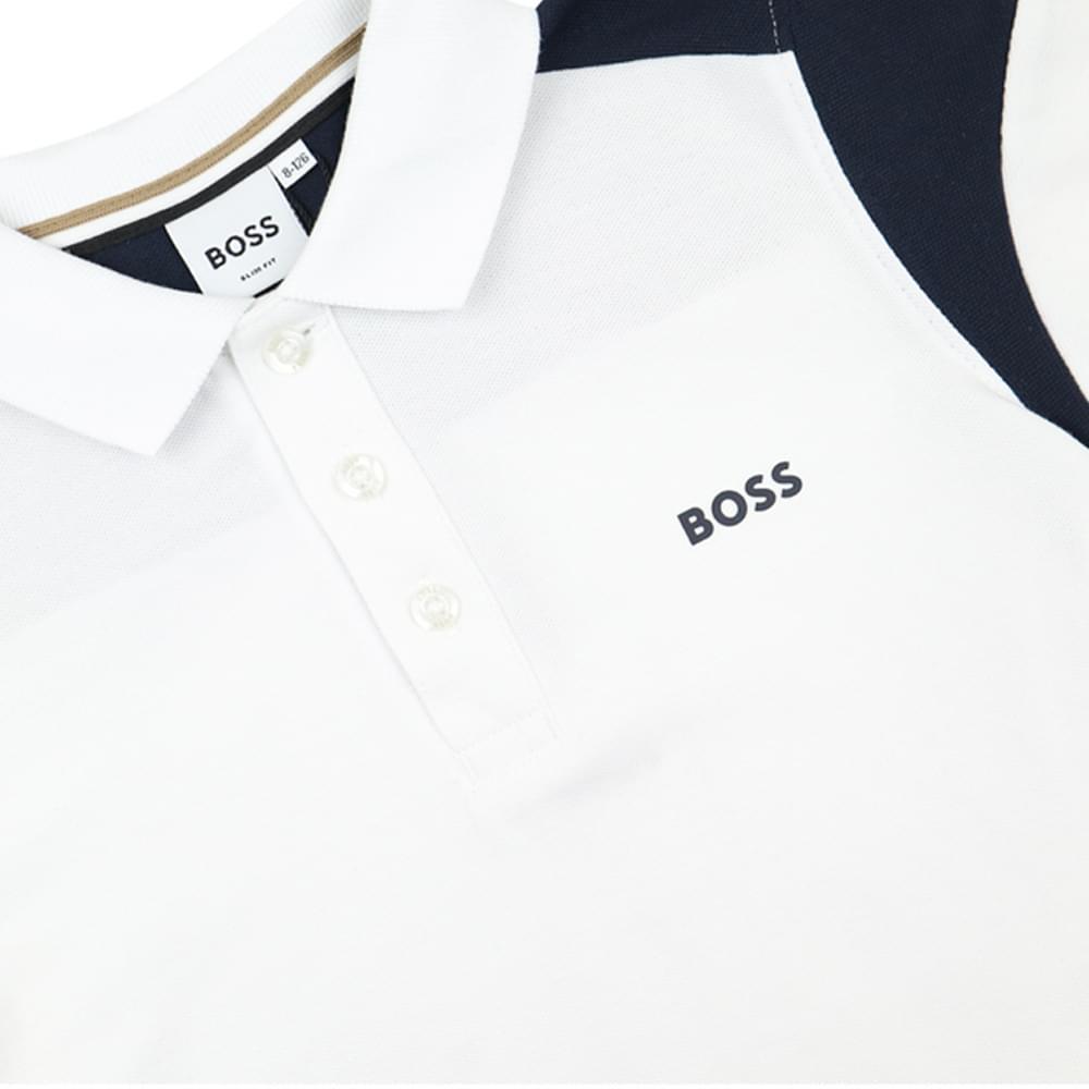 Short Sleeve White & Navy Polo Shirt商品第2张图片规格展示