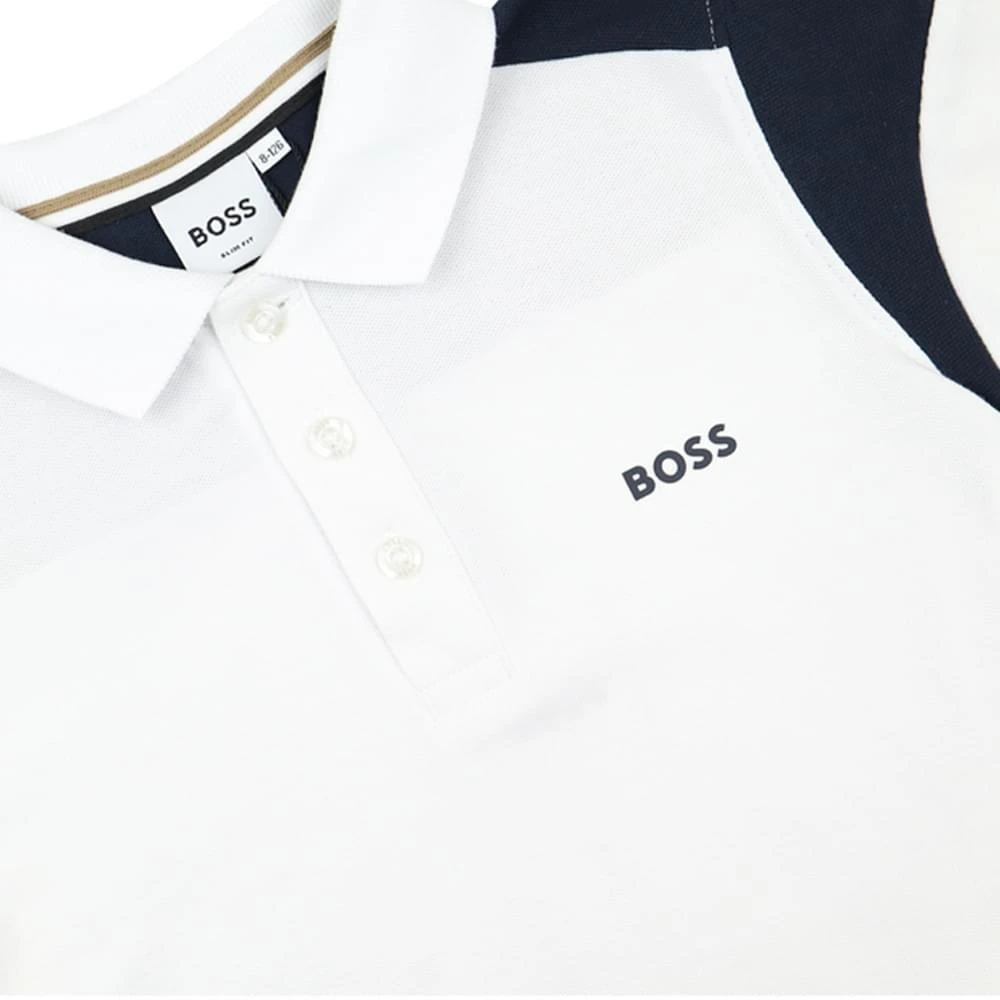 商品Hugo Boss|Short Sleeve White & Navy Polo Shirt,价格¥283,第2张图片详细描述