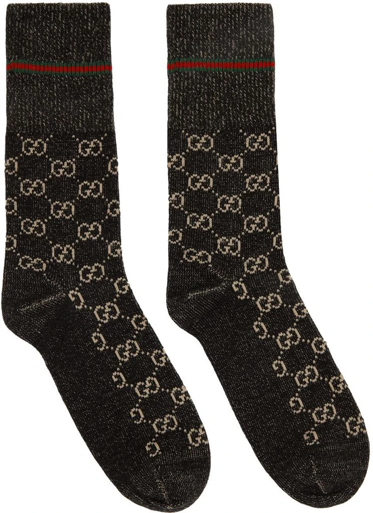 商品Gucci|Black GG Socks,价格¥1691,第1张图片