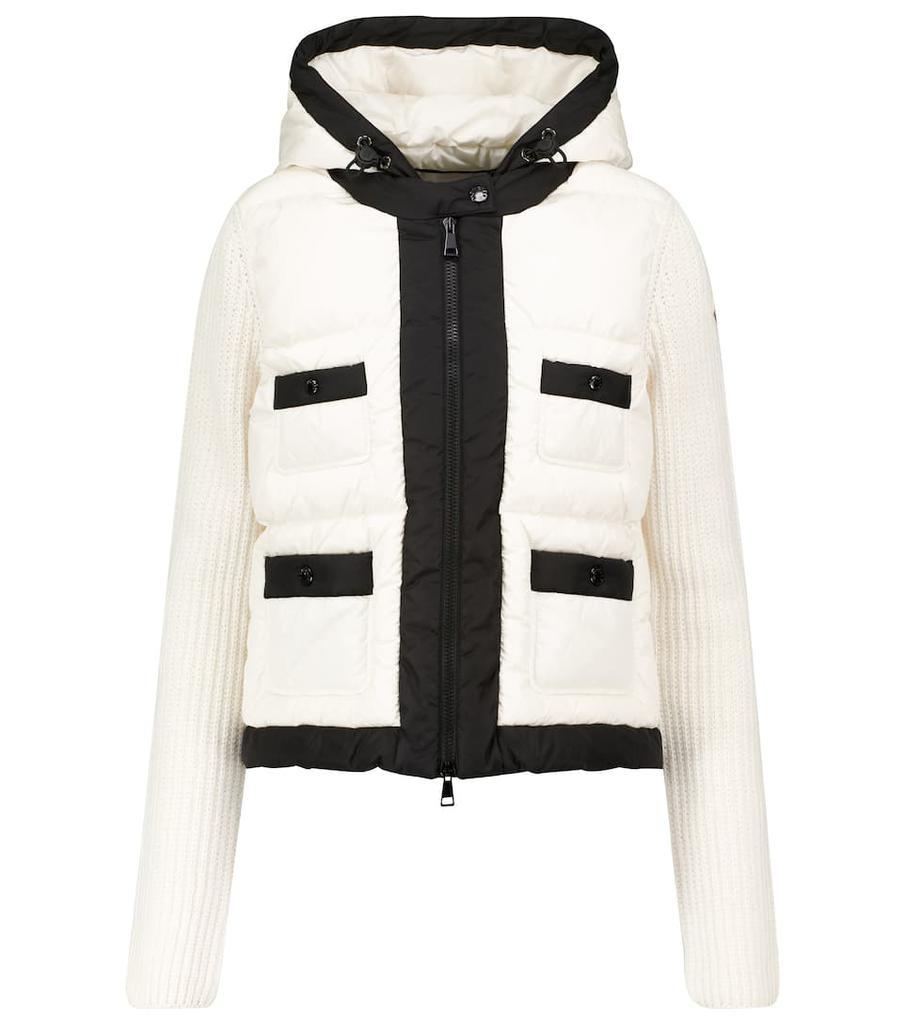 商品Moncler|Ribbed-knit and quilted down jacket,价格¥5737,第1张图片