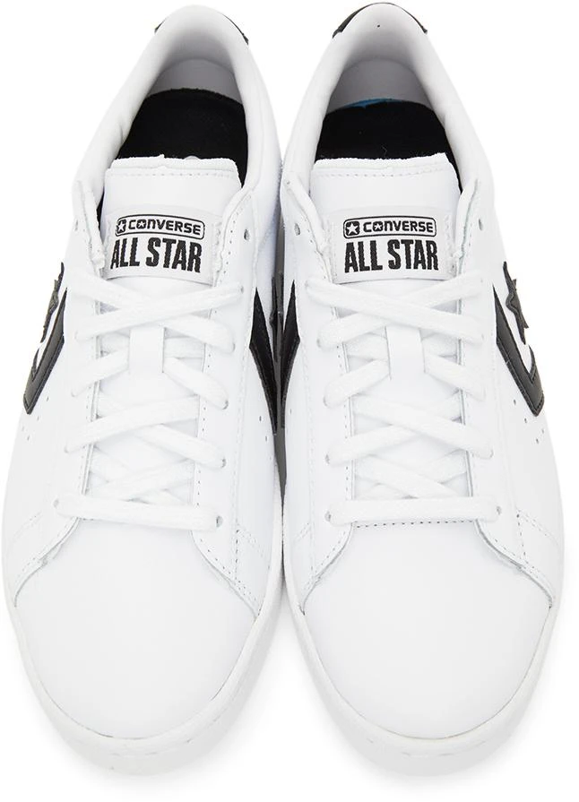 商品Converse|White & Black Pro Leather OX Low Sneakers,价格¥351,第5张图片详细描述