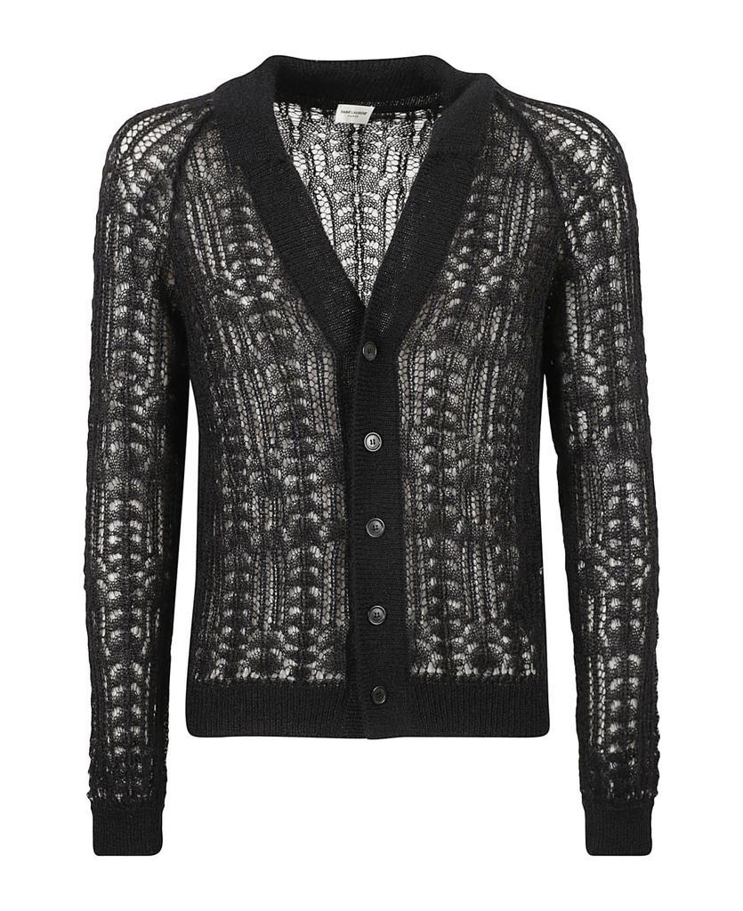 商品Yves Saint Laurent|Laced Knit Cardigan,价格¥4460,第1张图片