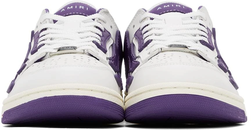 商品AMIRI|White & Purple Skel Top Low Sneakers,价格¥3199,第2张图片详细描述